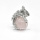 Charm Silver Jewelry Rose Quartz 15MM Sphere Dragon Ball Claw Pendant for Women Accessories